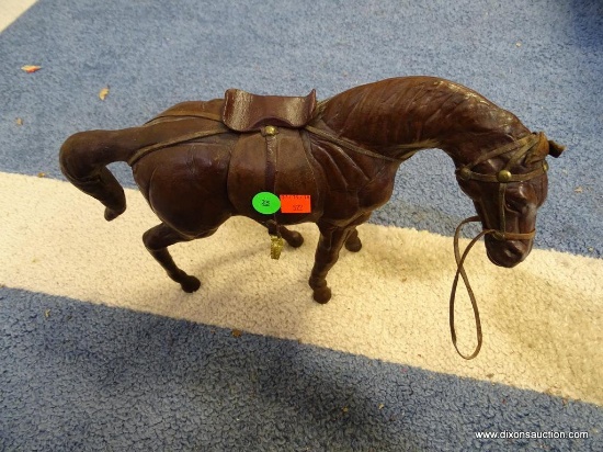 (ROW 1) TOY LEATHER HORSE: 15"x10"