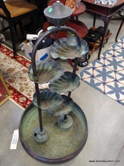 (ROW 1) SHELL PATTERNED GARDEN WATER FOUNTAIN: 24"x46"