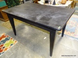 (ROW 2) BLACK PAINTED DINING ROOM TABLE: 33.5