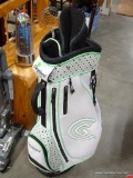 (ROW 2) CLEVELAND GOLF BAG WITH GOLF BALL SCOOP