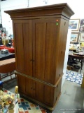 (ROW 2) WALNUT ENTERTAINMENT CABINET. THIS PIECE CAN BE USED FOR A VARIETY OF THINGS! IT COULD BE AN