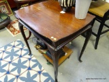 (ROW 1) MAHOGANY QUEEN ANNE WRITING DESK WITH 1 FAUX DRAWER: 30
