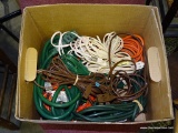 (ROW 4) BOX LOT OF ELECTRICAL EXTENSION CORDS