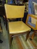 (ROW 4) VINYL AND METAL SIDE CHAIR: 18