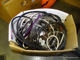 (TABLES) BOX LOT OF MISC. CORDS