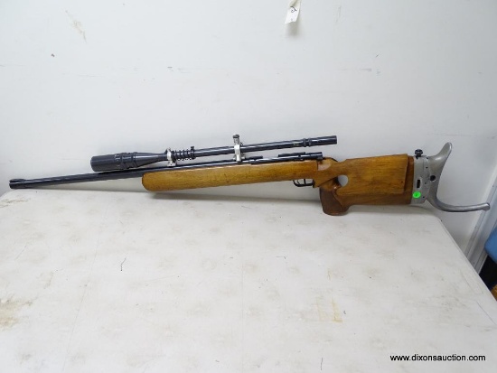 ANSCHUTZ SUPER MATCH 54 TARGET RIFLE #26186 .22 LR SINGLE SHOT. 26 INCH BULL BARREL. BLUED/HARDWOOD