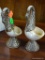 (R1) PAIR OF SILVER PLATE AND SHELL GOOSE STYLE DECORATIVE PIECES: 5