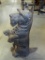 (R1) LARGE ANTIQUE CAST IRON SCOTTIE DOOR STOP. MARKED JM68. MEASURES 17'' TALL WITH A VERY NICE