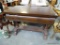 (R2) ANTIQUE EMPIRE 1 DRAWER PEDESTAL TABLE. DRAWER IS FITTED WITH DIVIDERS SO IT CAN BE USED AS A