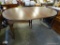 (R2) WALNUT QUEEN ANN DINING ROOM TABLE WITH 2 LEAVES. TABLE HAS BEEN PROFESSIONALLY STRIPPED AND