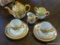 (R2) MADE IN JAPAN TEA SET THAT INCLUDES TEA PITCHER, CREAMER, SUGAR, 2 CUPS, 2 SAUCERS, AND 2 BREAD