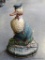 (R2) VERY CUTE CLOTHED CAST IRON DUCK DOOR STOP. 12'' TALL RETAIL PRICE $30