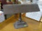 (R3) VINTAGE ARCHITECTURAL METAL DESK LAMP WITH FLUORESCENT LIGHTING. LAMP MEASURES 15 IN TALL AND