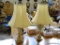 (R3) VERY NICE VINTAGE PAIR OF ALABASTER LAMPS. BOTH ARE IN GOOD CONDITION AND WORK THEY HAVE