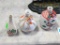 (R1) LOT OF 3 MINIATURE ORIENTAL VASES: 1 WITH DRAGON. 1 WITH PHOENIX. 1 WITH PLANT.