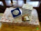 (R3) PRINCESS HOUSE LOT: CRYSTAL CASSEROLE DISH, SILVER PLATED PURSE MIRROR, AND 2 PICTURE FRAME