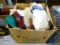 (TABLE) BOX LOT OF MISC. FABRIC