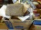(TABLE) BOX FILLED ALL THE WAY TO THE TOP WITH MISC. FABRIC. PATCHWORK QUILTERS THIS LOT IS FOR YOU!