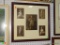 (BW) PICTURE FRAME WITH 5 SLOTS FOR PICTURES. CURRENTLY HAS 5 PHOTOS OF YOUNG CHILDREN. IN MAHOGANY