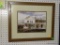 (BW) FRAMED AND DOUBLE MATTED PRINT OF AN OLD GENERAL STORE IN WOODEN FRAME: 22.5