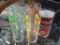 (R1) LOT OF 5 MISC. GLASSES: 4 ARE VINTAGE (2 WITH ARROW PATTERN AND 2 WITH POLKA DOT PATTERN). 1 IS
