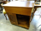 (R2) WALNUT VICTORIAN SERVER CONVERTED INTO A DRY SINK. HAS BEEN PROFESSIONALLY STRIPPED AND