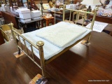 (R2) ANTIQUE VICTORIAN BRASS DOLL BED/ SALESMAN SAMPLE. THIS BED HAS BEEN RESTORED. POSSIBILITIES