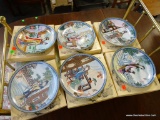 (R2) (6) ORIENTAL COLLECTOR PLATES WITH THE ORIGINAL BOXES 8.5'' DIA. CIRCA MID 1980'S