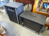 (R2) VINTAGE PAIR OF LARGE PEAVEY 115H POLE MOUNT LOUD SPEAKERS. SUITIBLE FOR A LIVE AUCTION