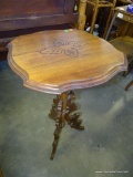 (R2) EAST LAKE VICTORIAN WALNUT FERN STAND. VERY ORNATE. 18'' X 18'' X 32''. IS IN EXCELLENT