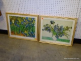 (R6) A PAIR OF VINCENT VAN GOGH PRINTS FROM OUR NORVA ESTATE. ONE IS TITLED LES IRISES, AND THE