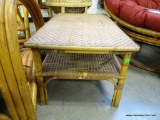 (R6) RATTAN TWO-TIER END TABLE MEASURES 30.5 