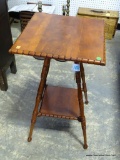 (R1) SQUARE CHERRY TABLE WITH 1 LOWER SHELF: 16