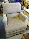 (R3) SWIVEL ROCKING UPHOLSTERED ARM CHAIR: 30