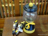 (R3) STEELERS MEMORABILIA LOT: LIDDED CANDY DISPENSER STYLE CONTAINER. PAIR OF STEELERS STEALTH