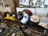 (R1) 14 STEELERS MEMORABILIA BALL CAPS FROM VARIOUS EVENTS: SUPER BOWL XL. 2008 CONFERENCE