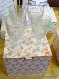 (R4) 4 PRINCESS HOUSE CRYSTAL WATER GOBLETS WITH ORIGINAL BOX.