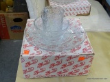 (R4) PRINCESS HOUSE CRYSTAL 4 PIECE PLACE SETTING WITH ORIGINAL BOX: DINNER PLATE. DESSERT PLATE.