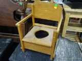 (R4) VINTAGE MAPLE CHILDS POTTY CHAIR: 13