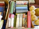 (TABLE) BOX LOT OF VINTAGE BOOKS: THE KEEPER OF THE DOORS. HILLTOPS CLEAR. THE BURGESS BOOK FOR