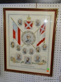 (BW) FRAMED GENERALS OF THE CONFEDERACY PRINT DISPLAYING THE 12 GENERALS OF THE CONFEDERATE ARMY BY
