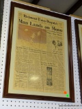 (BW) FRAMED NEWSPAPER ARTICLE FROM 1969 FROM THE RICHMOND DAILY TIMES DISPATCH 