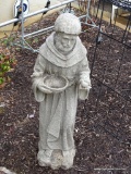 GARDEN STATUE OF SAINT FRANCIS MOLDED FROM RESIN.