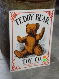 (R1) TEDDY BEAR TOY CO. METAL ADVERTISING SIGN: 10
