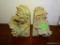 (LR) PAIR OF PLASTER BOOKENDS IN THE FORM OF AN OLDER WOMAN READING BOOKS: 4