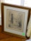 (LR) FRAMED AND DOUBLE MATTED PENCIL DRAWING OF JOHN BRACHEN'S? HOUSE BY (FIRST NAME ILLEGIBLE)