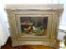 (LR) FRAMED PRINT OF CHICKENS IN GOLD GILT FRAME: 17.5