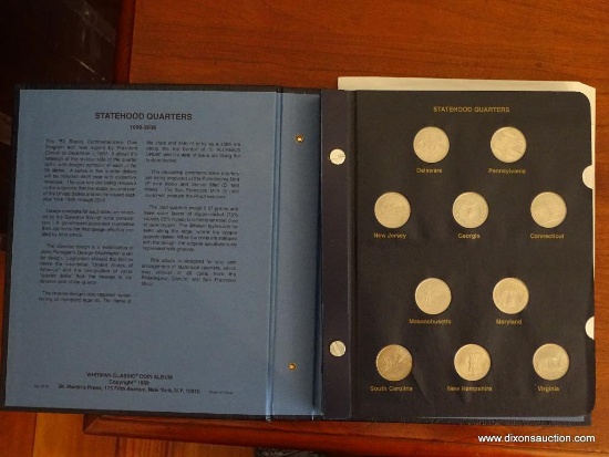 (DR) STATEHOOD QUARTERS BOOK WITH QUARTERS FROM ALL 50 STATES WITH THE EXCEPTION OF NEBRASKA AND