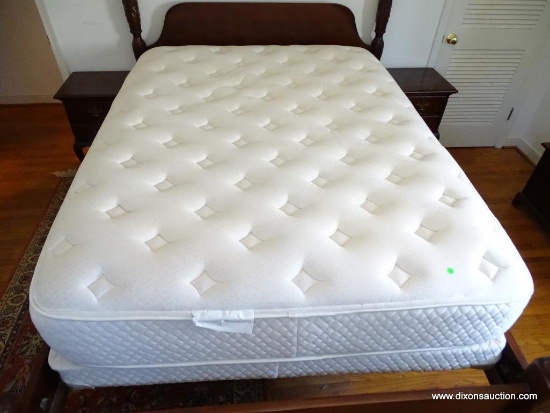(MBR) QUEEN SIZED MATTRESS AND BOX SPRINGS. INCLUDES PILLOWS AND MATTRESS COVER. DELIVERY IS