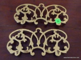 (KIT) 2 VIRGINIA METALCRAFTERS MONTICELLO 10-55 BRASS TRIVETS: 7.25